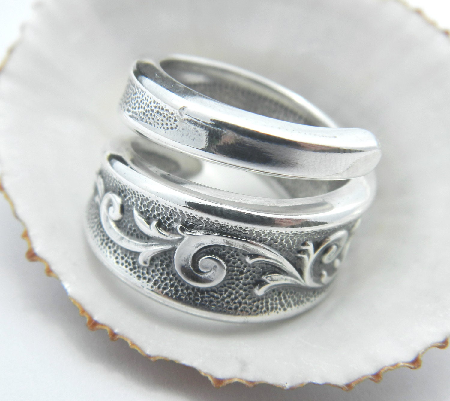 Spoon ring, Silver Spoon Ring - Esperanto Antique SPOON RING Silverware Jewelry