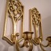 SALE HOLLYWOOD REGENCY Sconces - Gold Homco Wall Sconces - Candle Holder - Candelabra