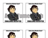 BBC Sherlock Holmes Challenge Accepted Meme Stickers (Set of 16)