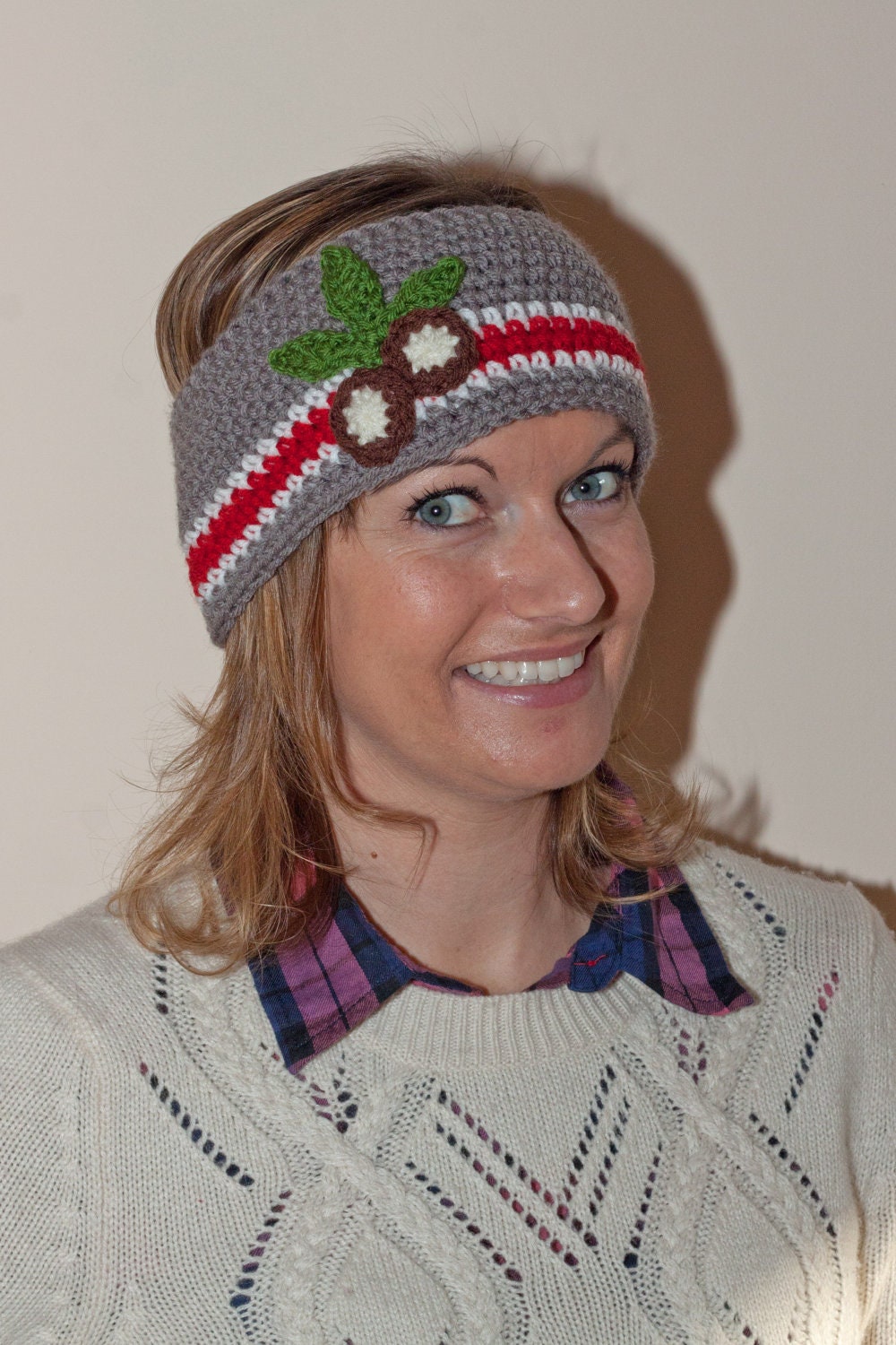 Buckeye Ear-warmers - made to order (sizes newborn - adult)