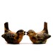 Little Bird Figurines, Vintage 1960s Rustic Stoneware