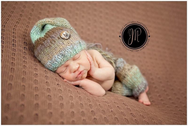 Newborn Hat, Stocking Hat & Leg Warmers Set, Green, Grey, Teal, Brown, Photo Prop, READY TO SHIP
