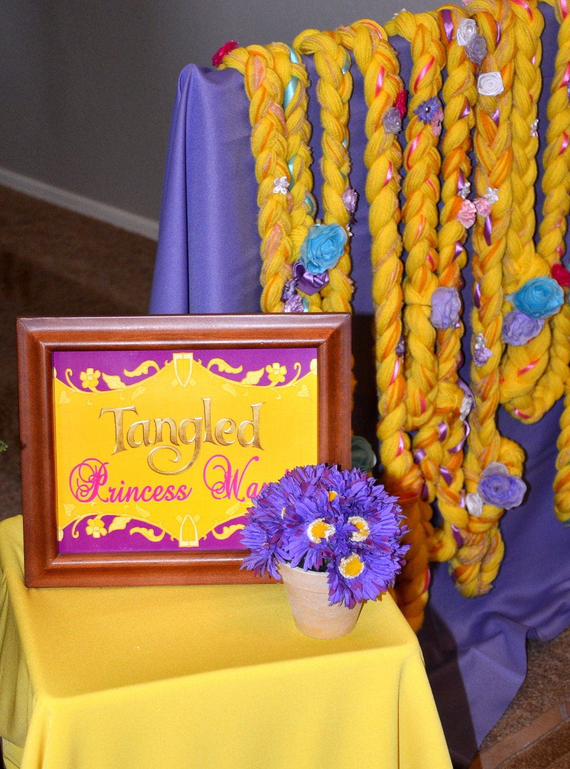 Tangled Inspired WELCOME SIGN- RAPUNZEL Girls Birthday Party- Tangled Princess - Girls Party - Krown Kreations & Celebrations