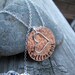 Hand Stamped Necklace "twilight girl" - Copper Necklace with Sterling Silver Heart