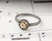Rose Cut Citrine Ring - Custom created in your size