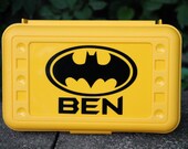 Personalized Pencil Box/ Art Supply Holder - Back to School - Assorted Colors/Designs