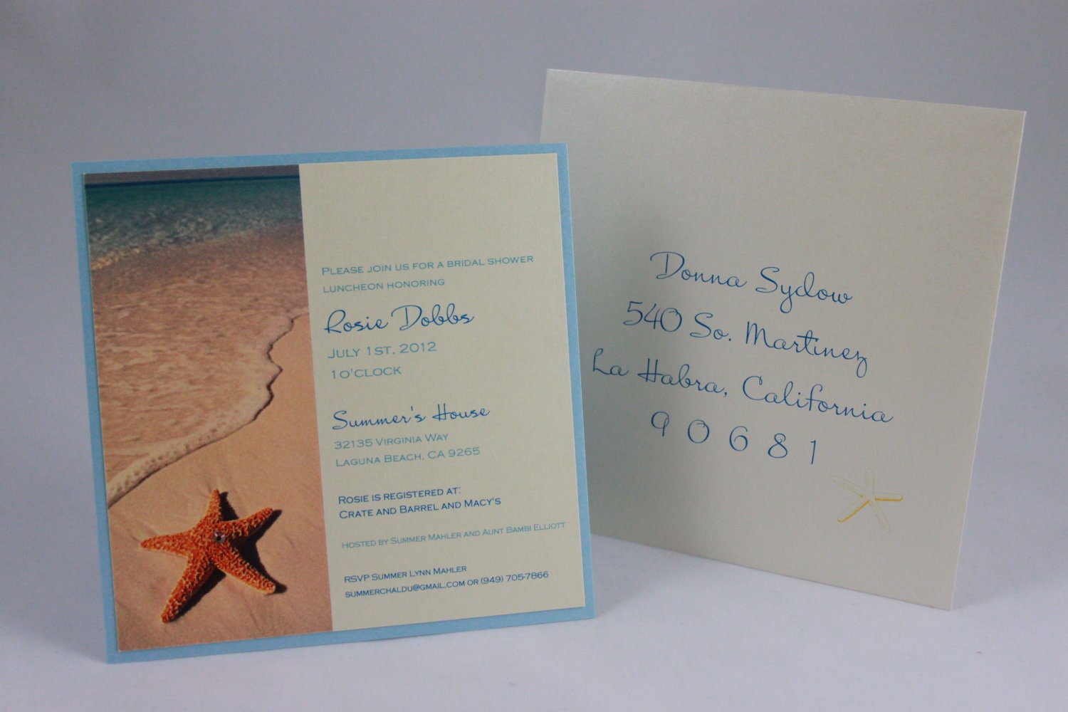 Beach Themed Bridal Shower Invitation