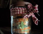 Rustic Jar filled with orange & clove  scented drieds