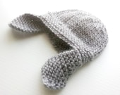 gray  baby  boy knitted aviator ear flaps hat, newborn photography prop, baby shower gift, baby photo prop, infant earflap beanie