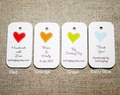 I Heart You Personalised Gift Tags - Wedding Favor Tags - Thank you tags- Hang tags - Wedding Gift Tags - Set of 40 (Item code: J213)