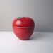 Large Red Tin Apple Container