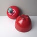 Large Red Tin Apple Container