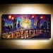 ORIGINAL Oil Painting, Modern Palette Knife Fine Art, Abstract Painting, The City from P. Nizamas Fine Art 48" x 24"