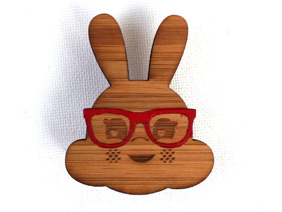 Clever Rabbit Brooch