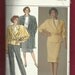 Vintage 1985 Butterick 3533 Dolman Sleeve Jacket & Coat with Shoulder Pads Notched Collar Double Breasted Skirt and Pants UNCUT Sizes 12-16
