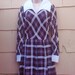 Vintage 1970s Maxi Dress / Brown/ Plaid/ Mod/ Retro/ MELISSA LANE/ Small/ Boho