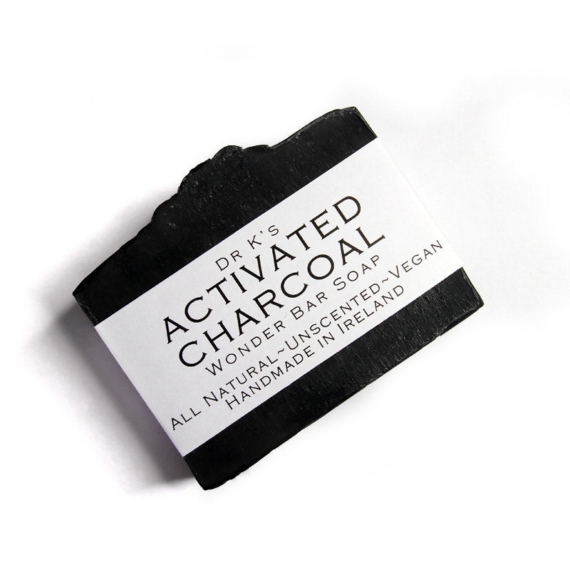 Charcoal Soap - Activated Charcoal, Unscented Soap, Vegan Soap, All Natural Soap, Handmade Soap, Fragrance Free