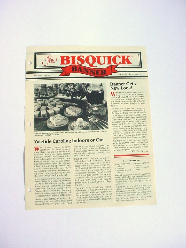 The Bisquick Banner - November/December 1982 - Volume III, Number 1 - Leaflet - General Mills Inc.