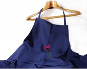 Vintage French blue APRON Gardener or COOK or Tinkers - Never used - N O S  100% cotton
