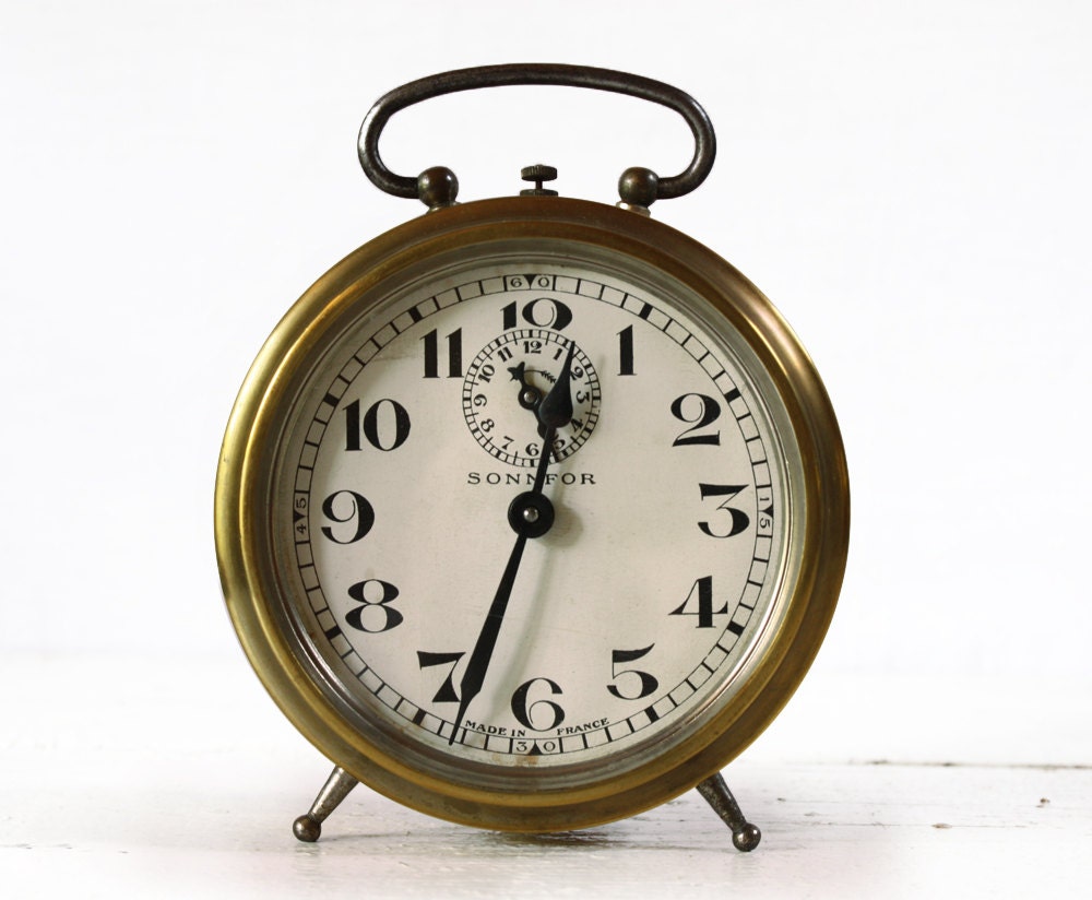 Antique French BAYARD Alarm clock " SONNFOR" 1930