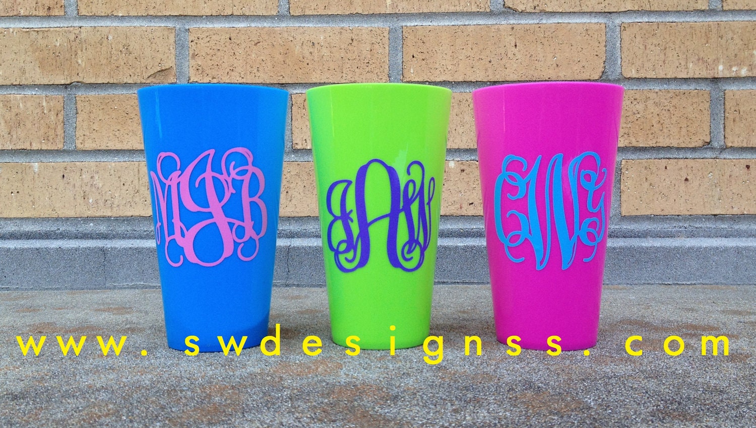 Personalized Cups, Plastic Tumblers, Bachelorette Weekend, Bridesmaids, Gifts,Set of 4