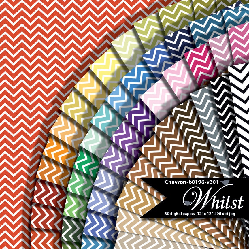 CYBER SALE Chevron digital paper, zig zag digital paper, chevron background, chevron scrapbook blue red pink : b0196 v301 50C Il_570xn