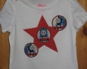 Thomas the Train  Infant childs 3 months 9 months 18 months 2T 3T4T 5T  embellished appliqued shirt