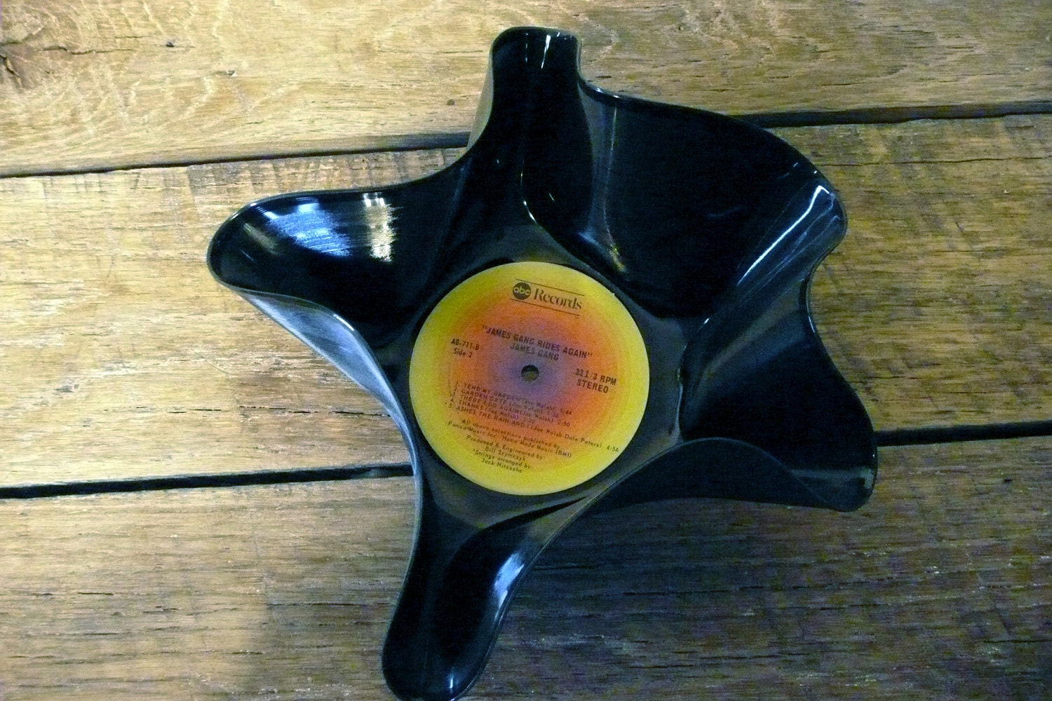 Vinyl Record Bowl - James Gang Rides Again - Handmade from an LP