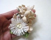 Blush Daisy Flower Hair Clip, Vintage Bohemian