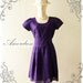 Amor Vintage Inspired Duchess French Lace Dress Short Sleeve Gorgeous in Purple