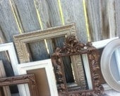 Ornate PICTURE FRAMES - Set of 10 - Rustic Romantic Colors - Glass and Backing