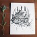 Woodland Bear Illustrated Cards (Inlcudes 6 cards)