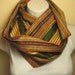 Olive Gold Burgundy Cowl Infinity Circle Scarf