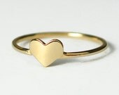 Heart  Ring in Solid 14K Gold