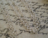 24" Bright Silver Rolo Chain