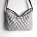 SALE Ticking Stripe Chevron Slouch Cross Body Bag