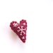 SALE Valentines Day snowflake heart magnet in red and white