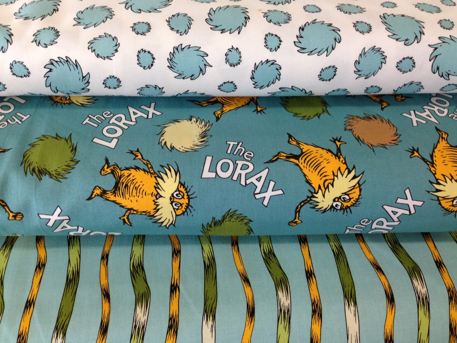 Dr. Suess "The Lorax" Fabric Bundle - Organic Cotton Fabric, Yardage