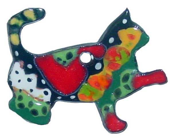 Ceramic Walking Cat Small Ornament
