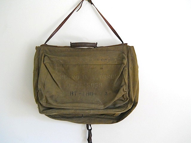 Christmas Gift For Husband Boyfriend, Vintage Messenger Bag, Mid Century Military Officer Bag, Office, For College Kid, Canvas Vintage Bag