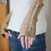Fingerless mittens - pastel felted fingerless gloves - natural beige - arm warmers - wrist warmers - spring autumn fall fashion