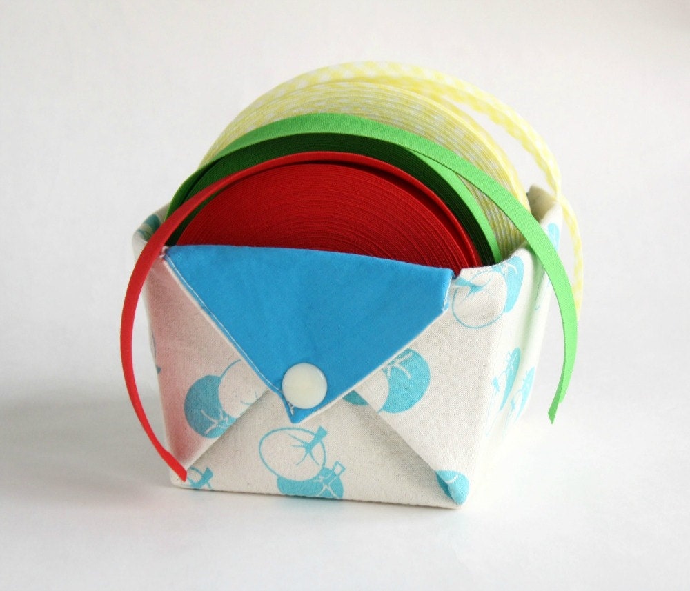 Fabric storage organizer basket -Origami box organizer - Desk organizer bin