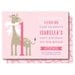Pink Giraffe Invitations - First Birthday