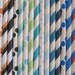 25 YOUR CHOICE Retro Vintage Striped Polka Dot Star Paper Straws