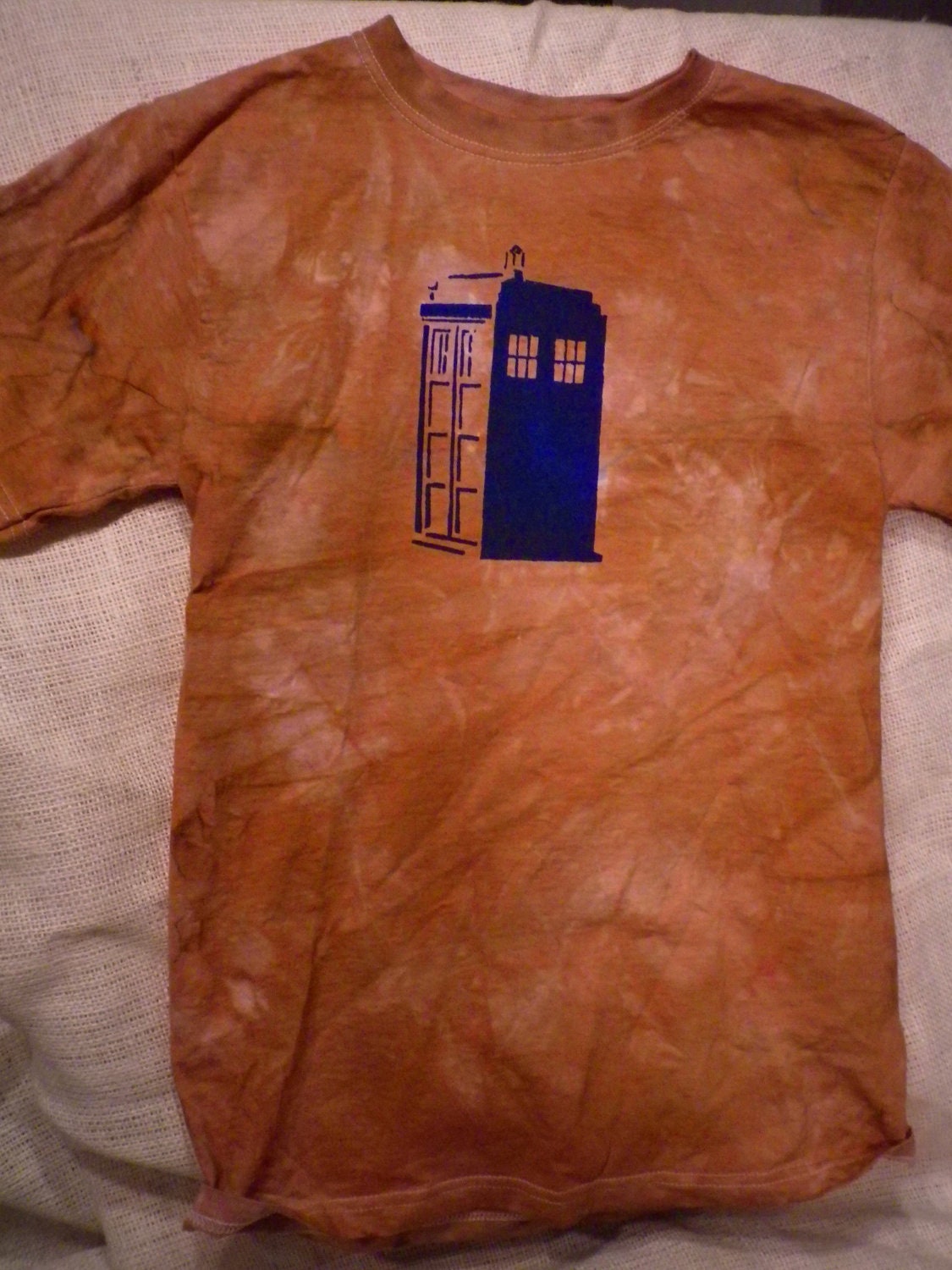 Doctor Who TARDIS T-shirt in Rust Brown - Adult Small