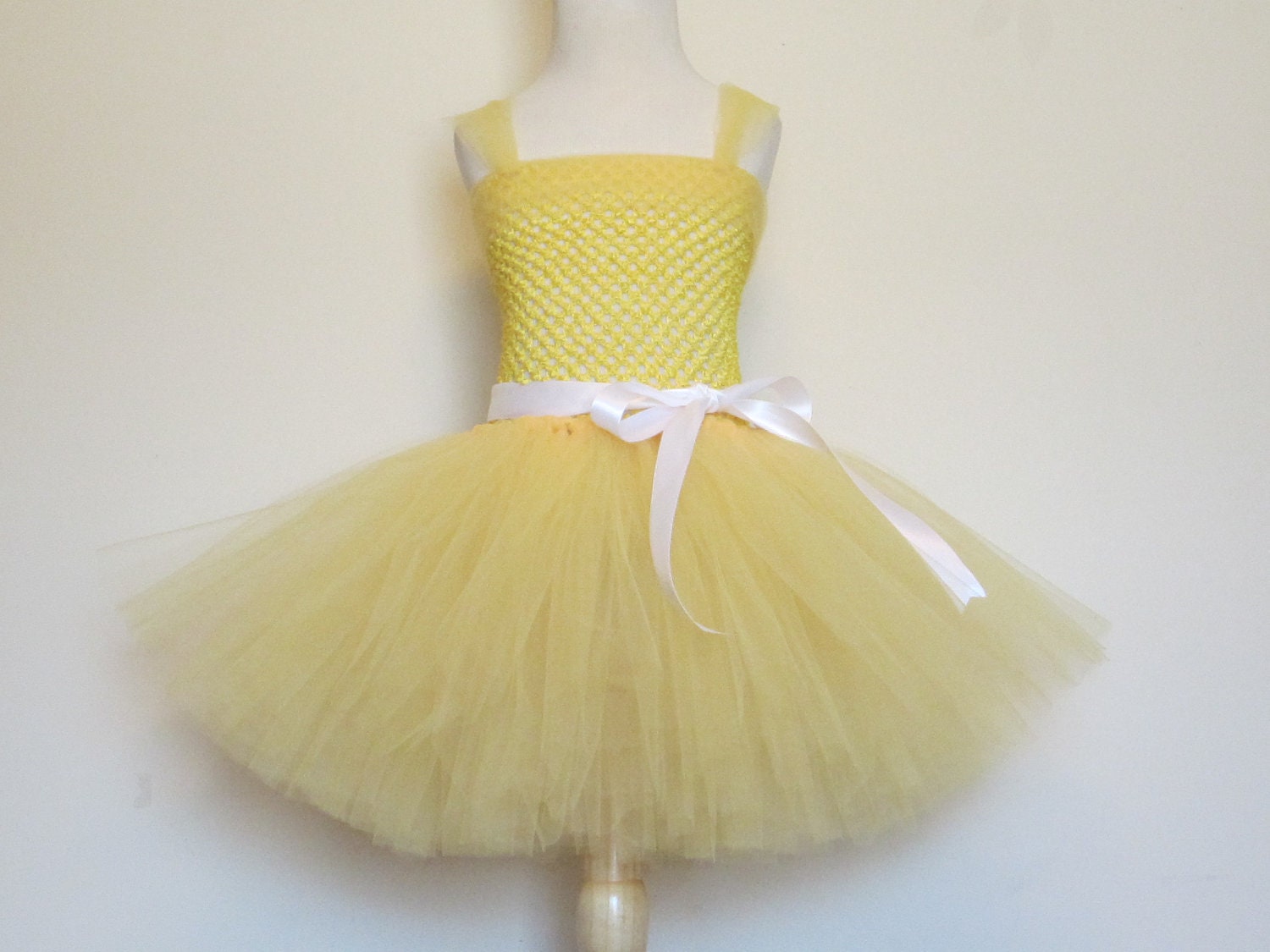 Simple Yellow Flower Girl Tutu Dress Girls by AmericanBlossoms