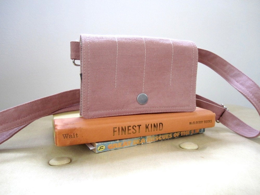 Pink Twill Waist Beach Pack Fanny Pack Utility Device Holster everyday purse travel