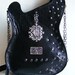 Leather purse. Black Handmade Eco Sustainable Leather Bag.Guitar Shaped Bag. Strato Bag