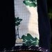 mens navy blue corduroy shorts leaf leaves screen print art handmade hippie patchwork mens with 6 pockets one of a kind 32 34 36 38 40