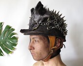 Equestrian Coyote Face Hunting Hat with Spikes